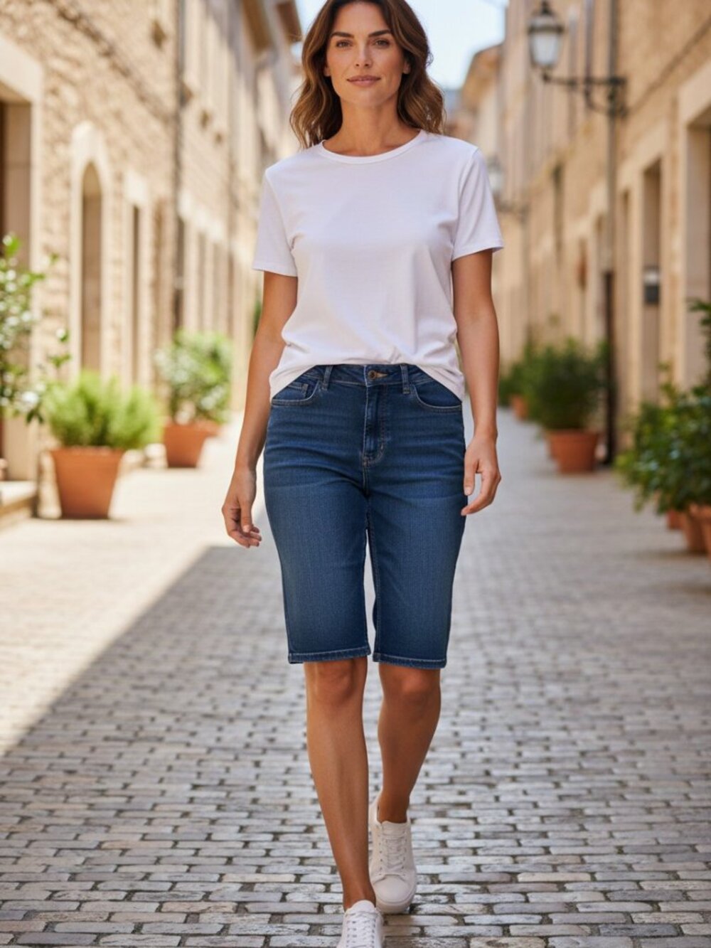 Liz Claiborne Sara Mid Rise Cropped Women's Jean Shorts Size 20T New with Tags